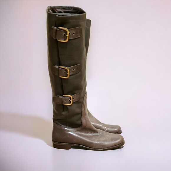 Stuart Weitzman Dark Academia Fairycore Victorian Tall Cinch Boots - Picture 1 of 9